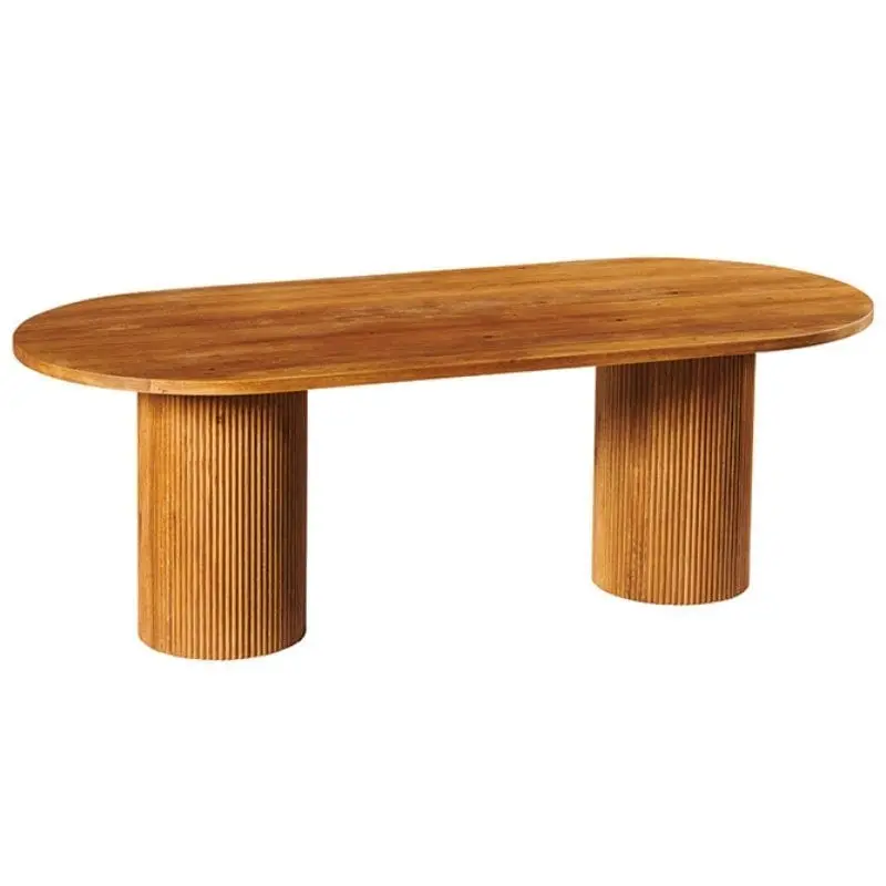 Table à Manger Ovale en Bois